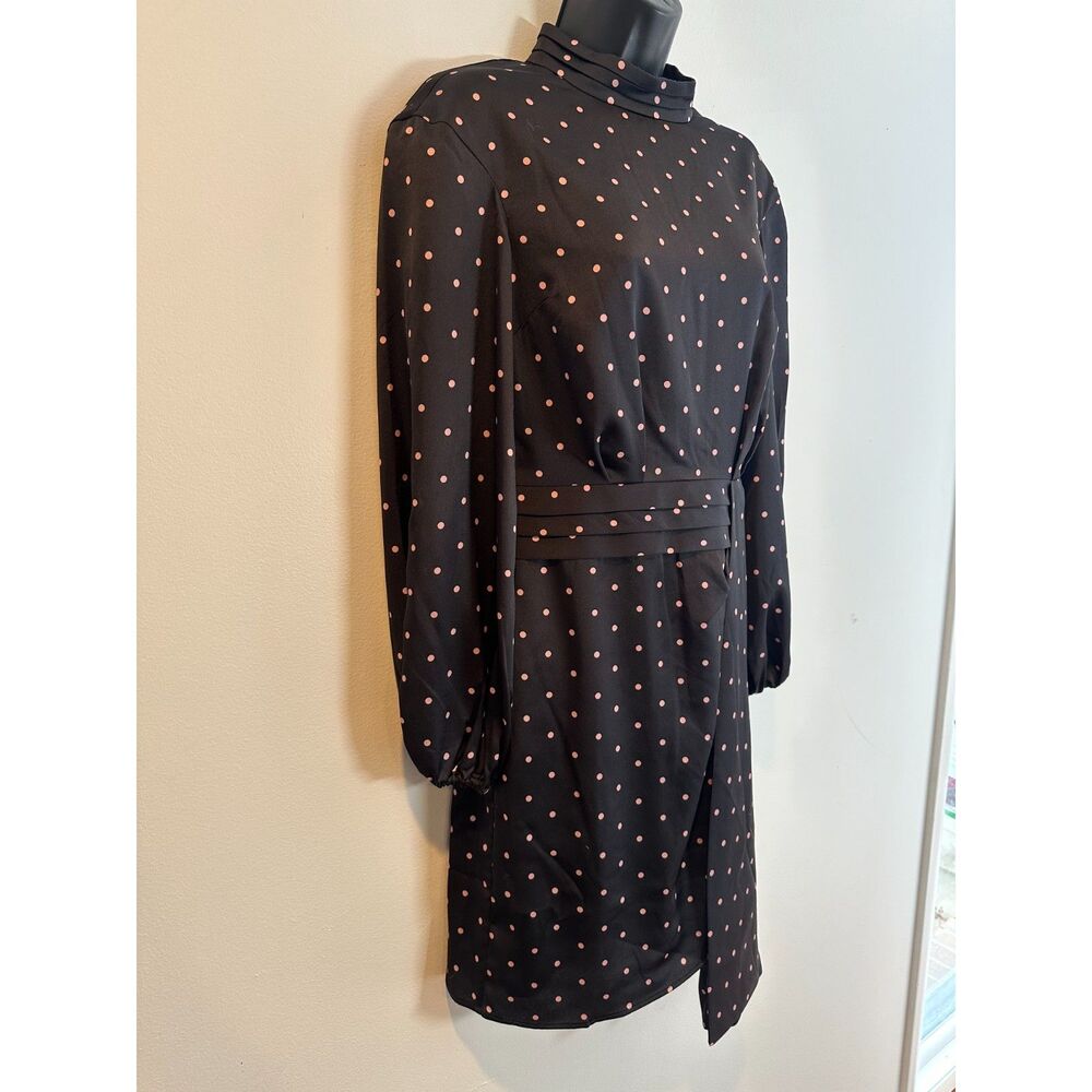 NWT Keepsake The Label Women's Hold Back Mock Neck Long Sleeve Mini Dress w/Sash - Picture 5 of 11